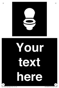 Custom information: black panel wc toilet